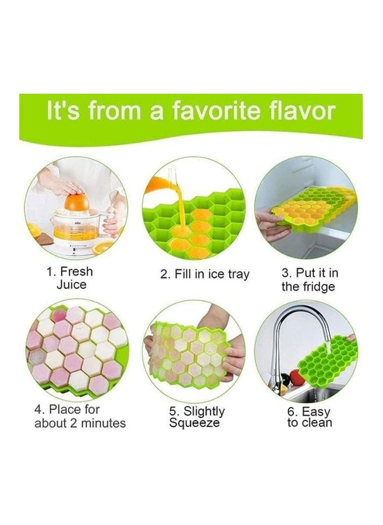 Flexible Honeycomb Silicone Cover for Creating Multicolor Ice Molds