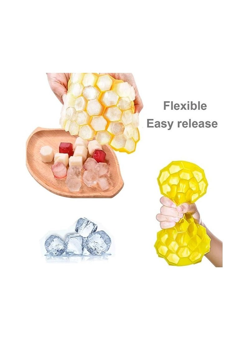 Flexible Honeycomb Silicone Cover for Creating Multicolor Ice Molds
