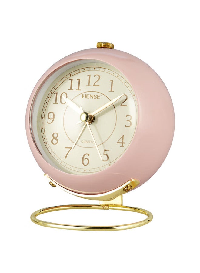Hense Creative Fashion Children's Alarm Clock For Girls, Student Bedside Clock, Lazy Alarm Watch, Desktop Clock Ha08 Pink - Image 2