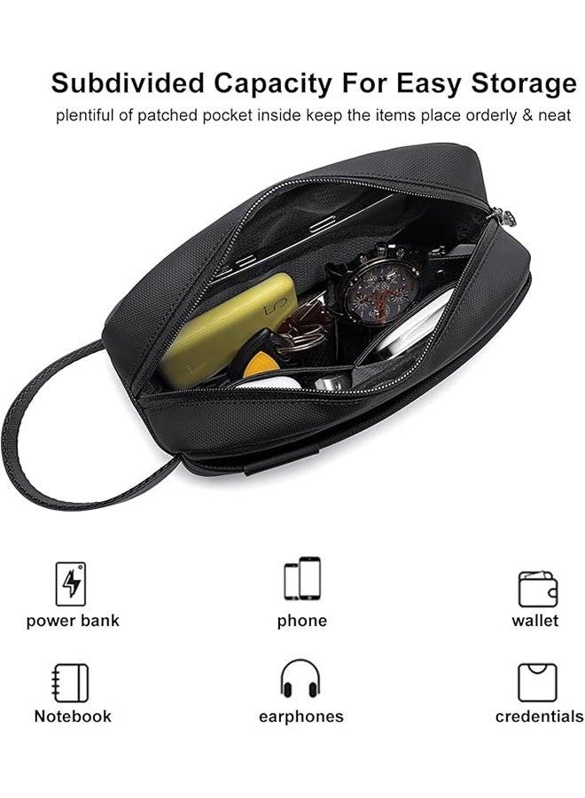 جُودِيَّة ​ حقيبة يد رجالية حقيبة كلتش، أنيقة ومتينة حقيبة حمل الكل رجالية بجيوب متعددة استخدام يومي للرجال. - Image 3