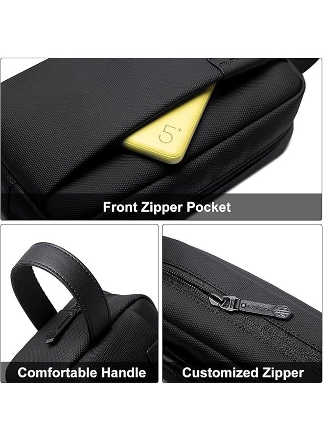 جُودِيَّة ​ حقيبة يد رجالية حقيبة كلتش، أنيقة ومتينة حقيبة حمل الكل رجالية بجيوب متعددة استخدام يومي للرجال. - Image 4