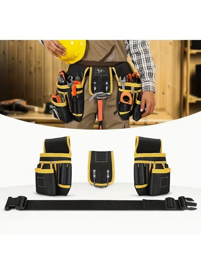 26 Pockets Magnetic Tool Belt, Adjustable Waist Multi-Pocket Tool Pouch, Durable Tool Bag for Repair, Maintenance, Electrician, Carpenter and DIY - Image 3