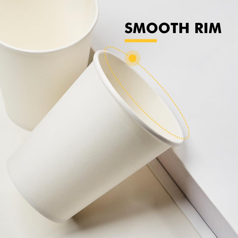 RACETOP 8 oz Disposable Coffee Cups [500 pack], Hot Coffee Cups 8 oz, Ideal for Office, Home, Party(500 pack) - Image 4