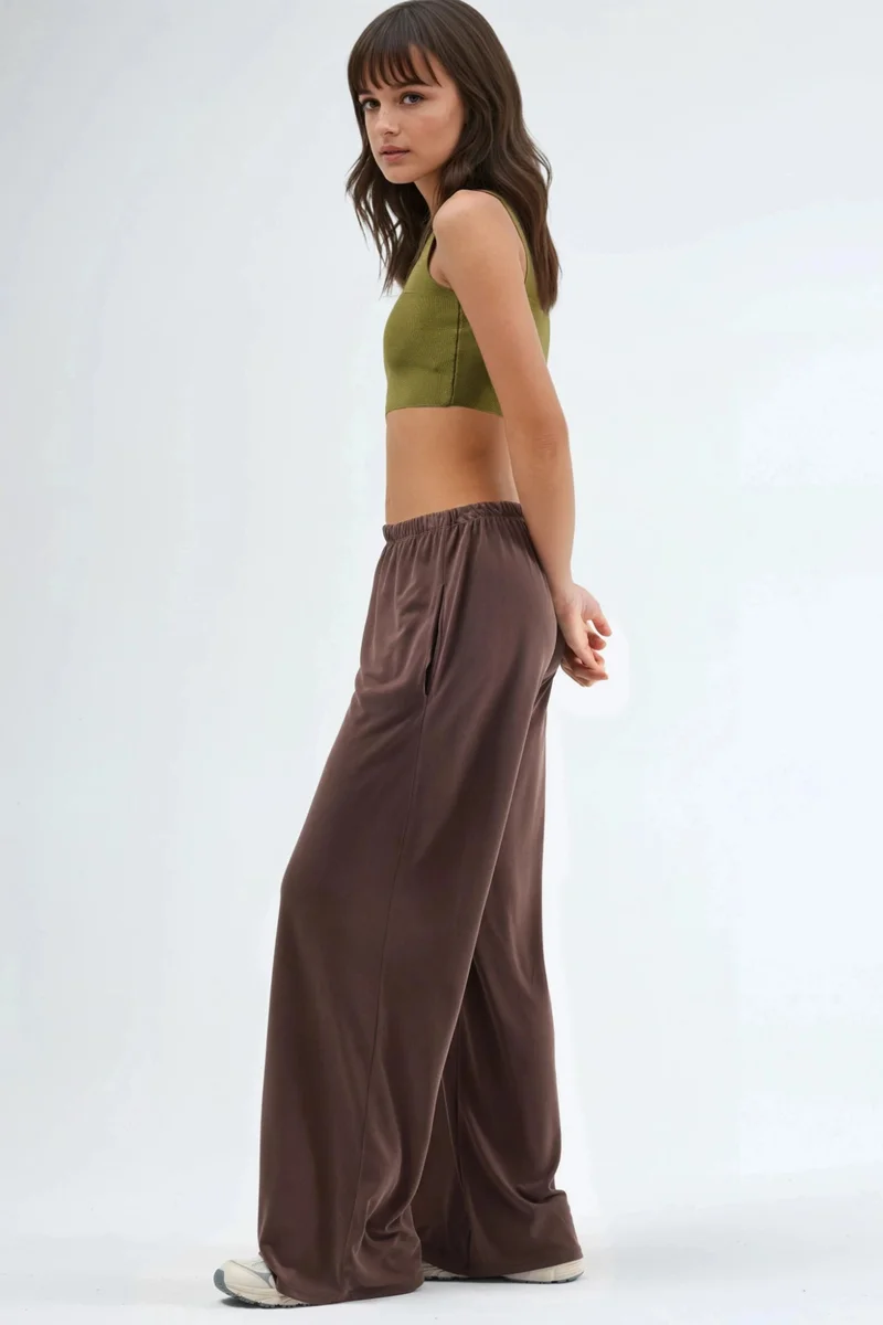 Busem BUSEM Elastic Waist Straight Leg Modal Pants