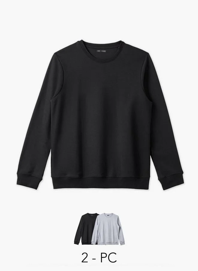 Splash FAV Men Regular Fit Cotton Blend Sweatshirt - Set of 2