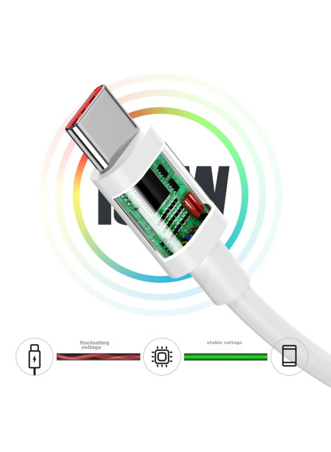 CangHua Suitable For Xiaomi Data Cable, Type-c 6a Charging Cable, 120w/67w/33w Fast Charging Cable, For Xiaomi Phones 13pro/12/11, Redmi K50/40s/note, Black Shark 2, Meter - Image 5