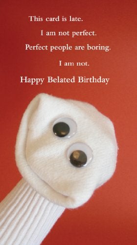 Quiplip Belated Birthday Sock (6-Pack) Greeting Cards - Image 1