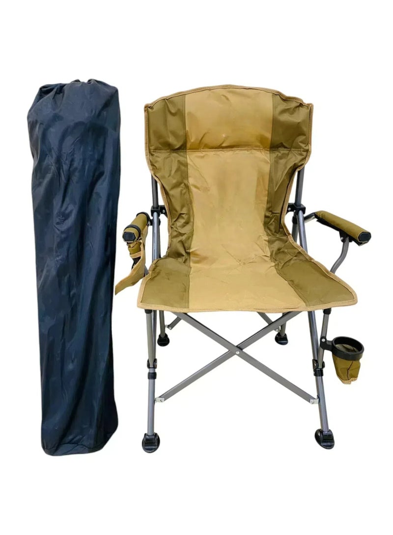 Albawadi Portable Camping Folding Chair with Cup Holder and Carry Bag - Image 1