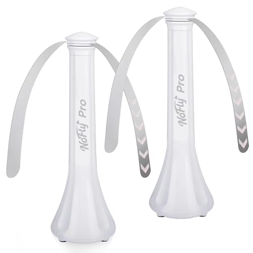 T TRIPLOG Fly Fans for Tables, Outdoor Fly Repellent Fna (White, 2 Pack) - Image 1
