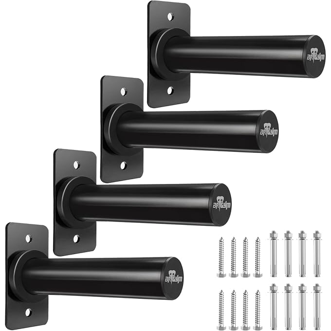 BRTGYM WALL MOUNTED WEIGHT PLATE HOLDER, FIT 2INCH OLYMPIC WEIGHT PLATES, MAX WEIGHT CAPACITY 275 LB, HEAVY IRON CONSTRUCTION, MOUNTING HARDWARE INCLUDED - Image 4