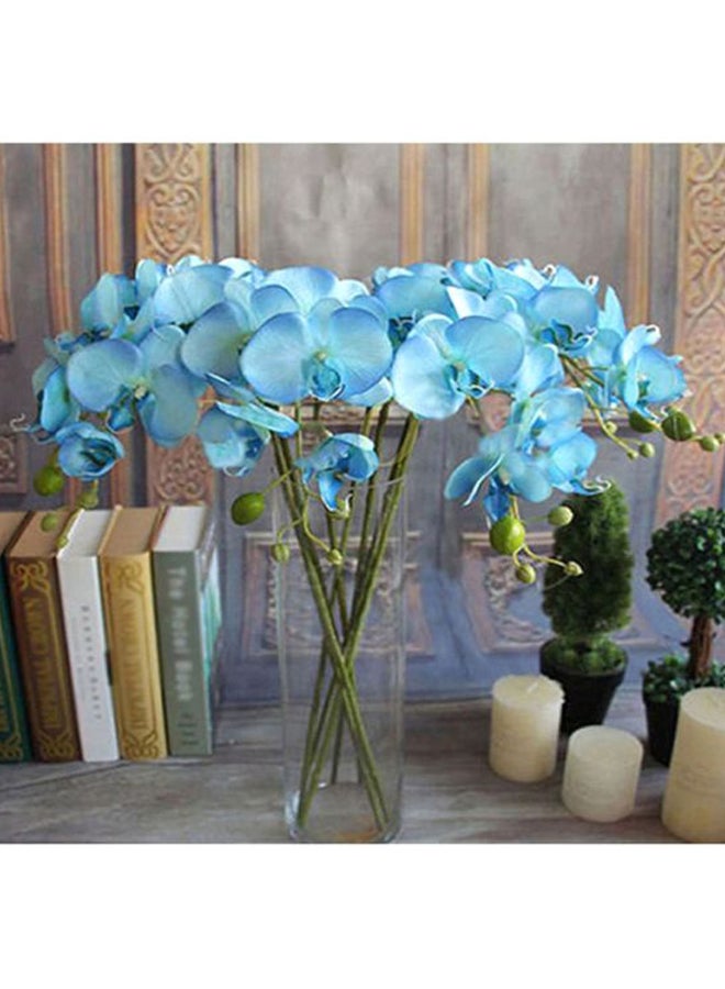 Loquat Artificial erfly Orchid Flower Blue/Green 80cm - Image 2