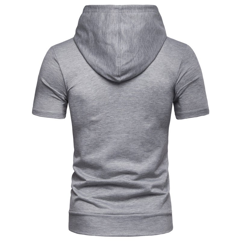 2019 spring and summer new fashion Mens hooded cardigan vest vest eBay wholesale European size thin mens vest Light gray - Image 4
