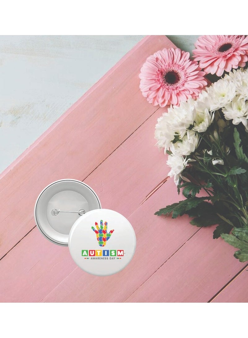 PRINTSHOP4ME Autism Awareness Button Badge - Lapel Pin for Backpacks and Jackets - Perfect for Events - Autism Awareness Pin Badge for Kids and Adults - Pin Badges for Autism Acceptance - Image 4