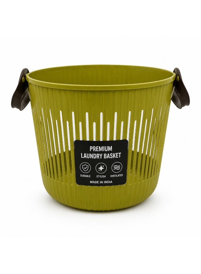 Laundry Baskets, 40 liters Large Plastic Laundry Basket with Carry Handle,Space-Saving,Foldable Laundry Basket,Toys Organizer Storage Bin for Home,Dorm,Travel Use Assorted - Image 1