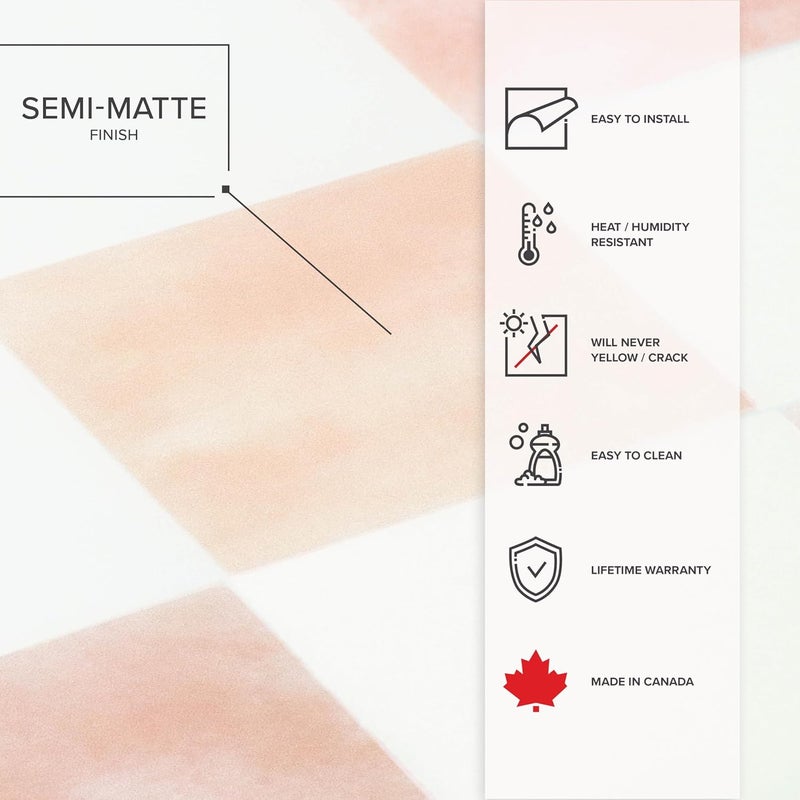 Smart Tiles Peel and Stick Backsplash - 5 Sheets of 7,75'' x 7,75'' - 3D Adhesive Peel and Stick Tile Backsplash for Kitchen, Bathroom, Wall Tile, Checkered - Image 5