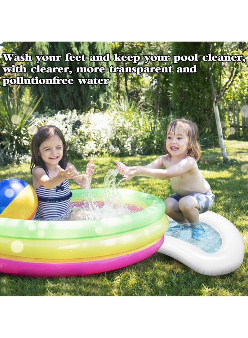 SYOSI Inflatable Foot Pool Bath Basin, 35.5x28 inch Pool Foot Soak Washing Tub, Portable Foot Soaking Basin for Pool Entry Ladder Swimming Pool, Clean Feet Pedicure Supplies Suitable for Pool Spa  - Image 3