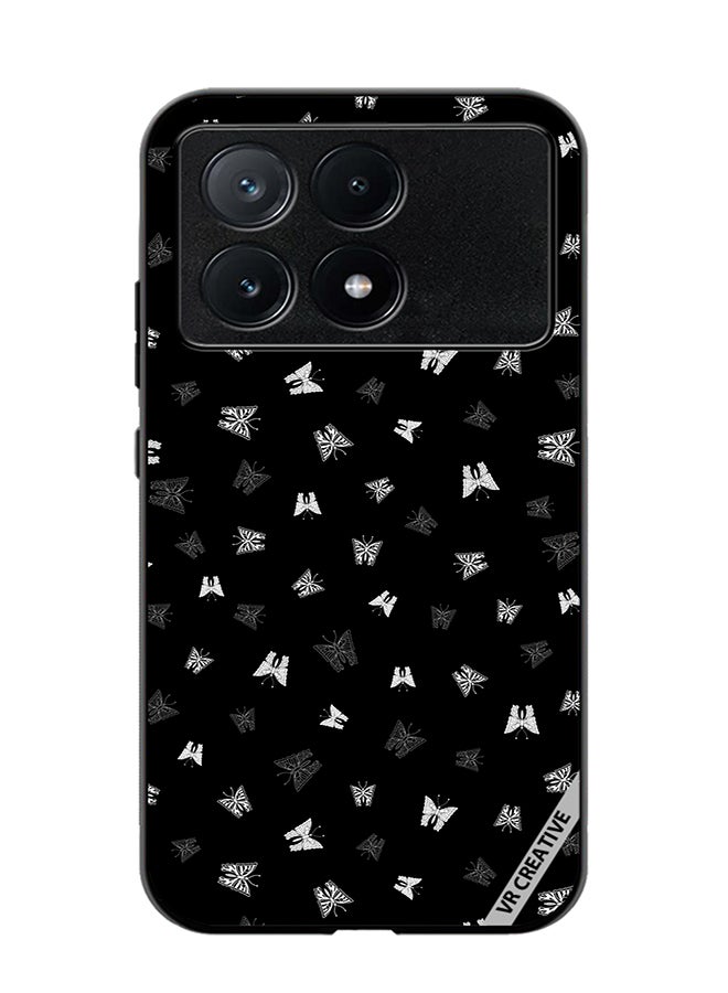 VR CREATIVE Protective Case Cover For Xiaomi Poco X6 Pro Butterfly Black And White Design Multicolour - Image 1