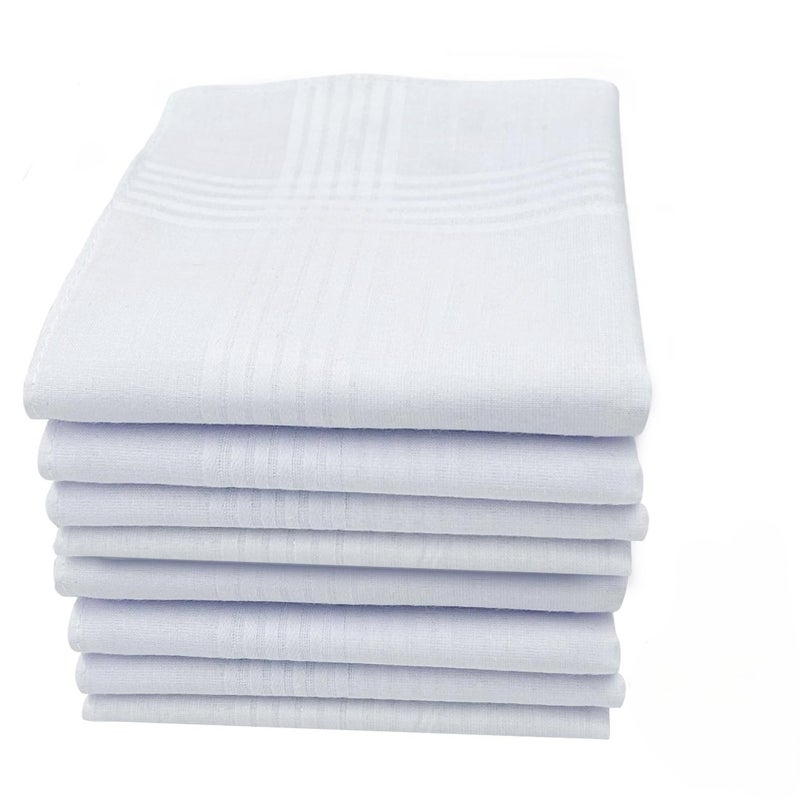 Men's pure cotton handkerchiefs (6 packs, 16 inches) white soft and absorbent breathable, wedding and funeral cotton handkerchiefs, business and social travel gifts - Image 2