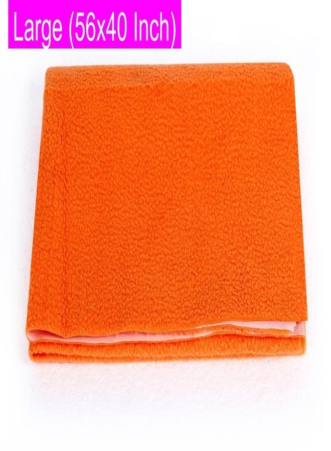 Mopak Decor Baby Dry Sheet/Urine Sheet/Diaper Free Sleeping Mats/Mattress Protector/Bed Protector Adult Sheet- Large Size/Orange (Pack of 1), 40 INCH X 56 INCH - Image 2