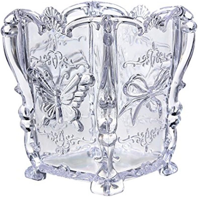 Frcolor FRCOLOR Acrylic Makeup Brush Cup - Cosmetic Brush Pot Holder