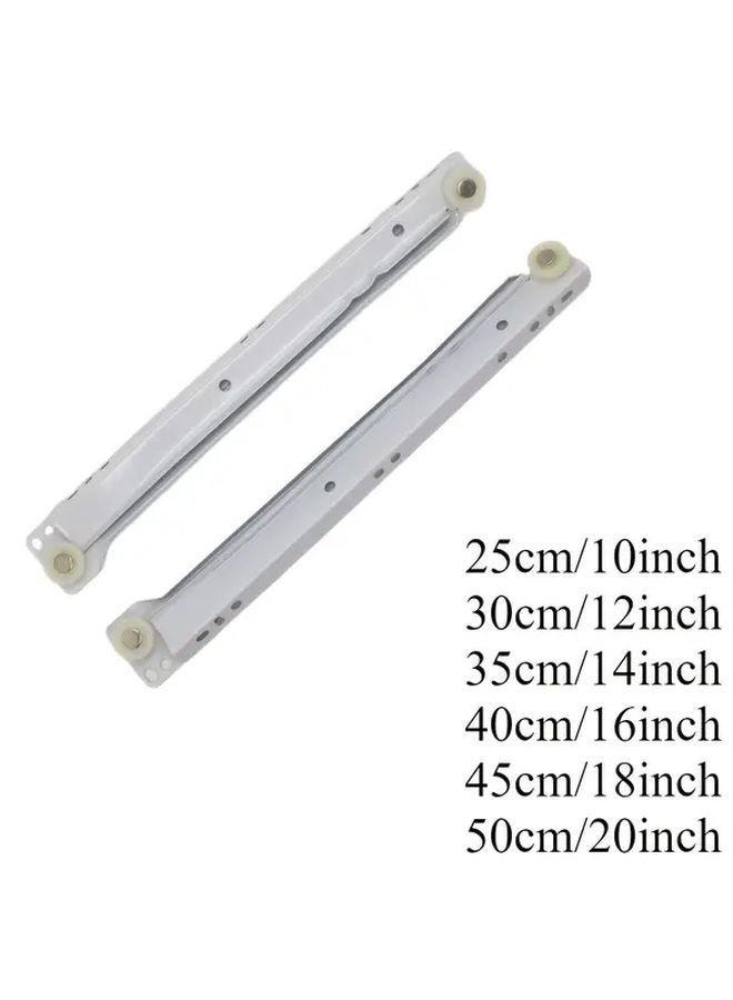 4Pcs Set 14 Inch Silent Double Section Drawer Track Sliders Furniture Cabinet - Image 5