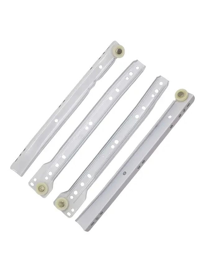 4Pcs Set 14 Inch Silent Double Section Drawer Track Sliders Furniture Cabinet - Image 1