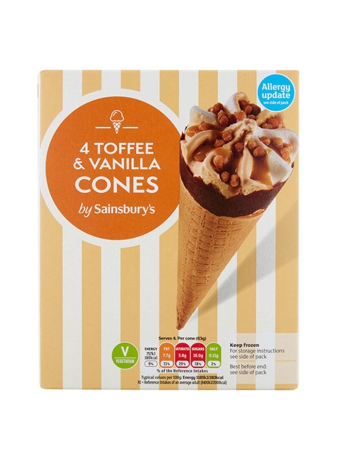 Ice Cream Cones Toffee - 4x440ml
