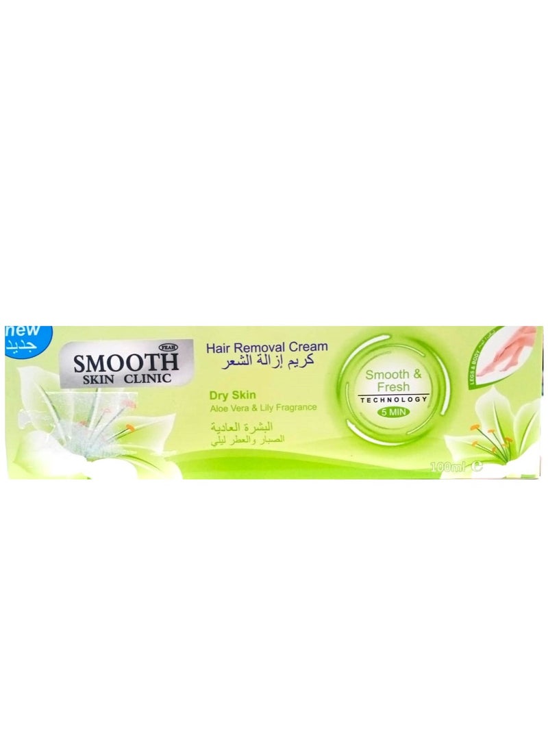 SMOOTH SKIN CLINIC - SMOOTH HAIR REMOVER CREAM 100ML DRY SKIN - Image 1