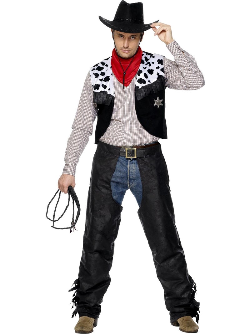 Smiffys Cowboy Costume, Black, M - US Size 38"-40" - Image 4