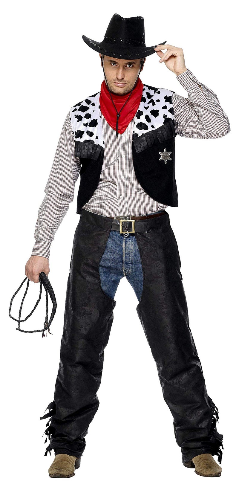 Smiffys Cowboy Costume, Black, M - US Size 38"-40" - Image 2