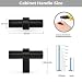 Ravinte Decor 20 Pack Matte Black Cabinet Knobs Kitchen Cabinet Knobs Black Cabinet Pulls for Kitchen Cabinet Drawer Stainless Steel Dresser Knobs for Cabinet Hardware 2in Length Single Hole T Bar Knbs - Image 3