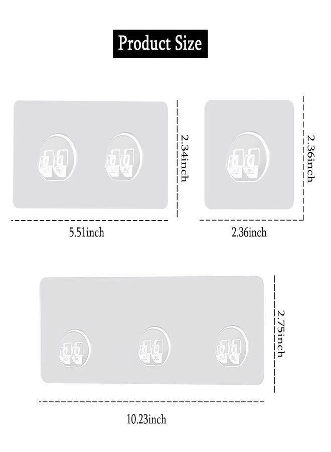 Meisuitd 12Pcs Adhesive Hooks Sticker, Waterproof Corner Shower Caddy Adhesive Hooks Replacement, Strong Adhesive Wall Hanging Hooks, No Drilling Shower Shelves Adhesive Strip Pad Shower Kitchen Accessories - Image 5