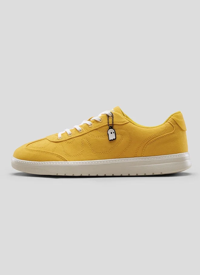 The Souled Store The Souled Store Yellow Lace-Up Sneakers for Men