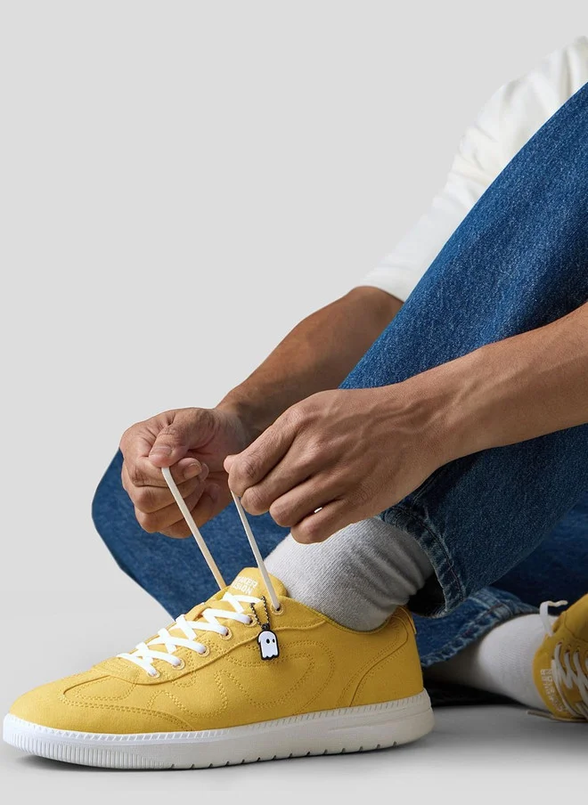 The Souled Store  The Souled Store Yellow Lace-Up Sneakers for Men  | Best Price UAE