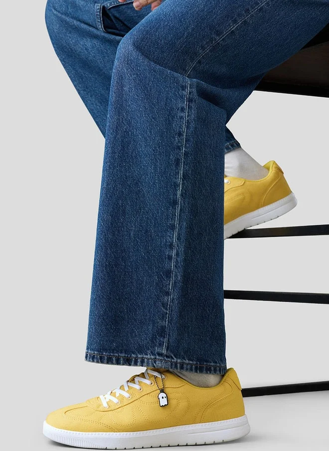 The Souled Store  The Souled Store Yellow Lace-Up Sneakers for Men  | Best Price UAE