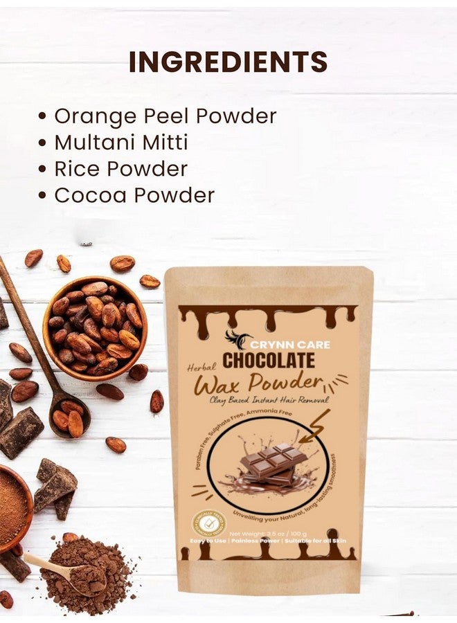 Generic Full Body Chocolate Wax Powder,5 min Painless Natural Full Body Hair Removal Waxing Powder-No harmful chemicals, no irritation, no skin rashes (Chocolate Flavour)  - Image 5
