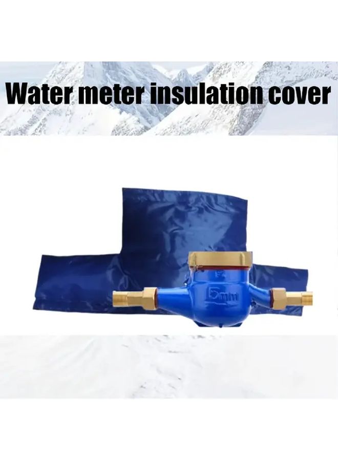 Blue Frost Proof Water Meter Insulation Cover Outdoor Freeze Resistant Snap On Installation - Image 1
