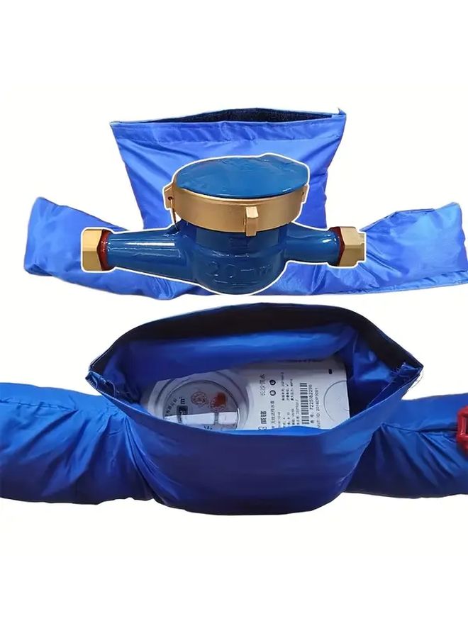 Blue Frost Proof Water Meter Insulation Cover Outdoor Freeze Resistant Snap On Installation - Image 4