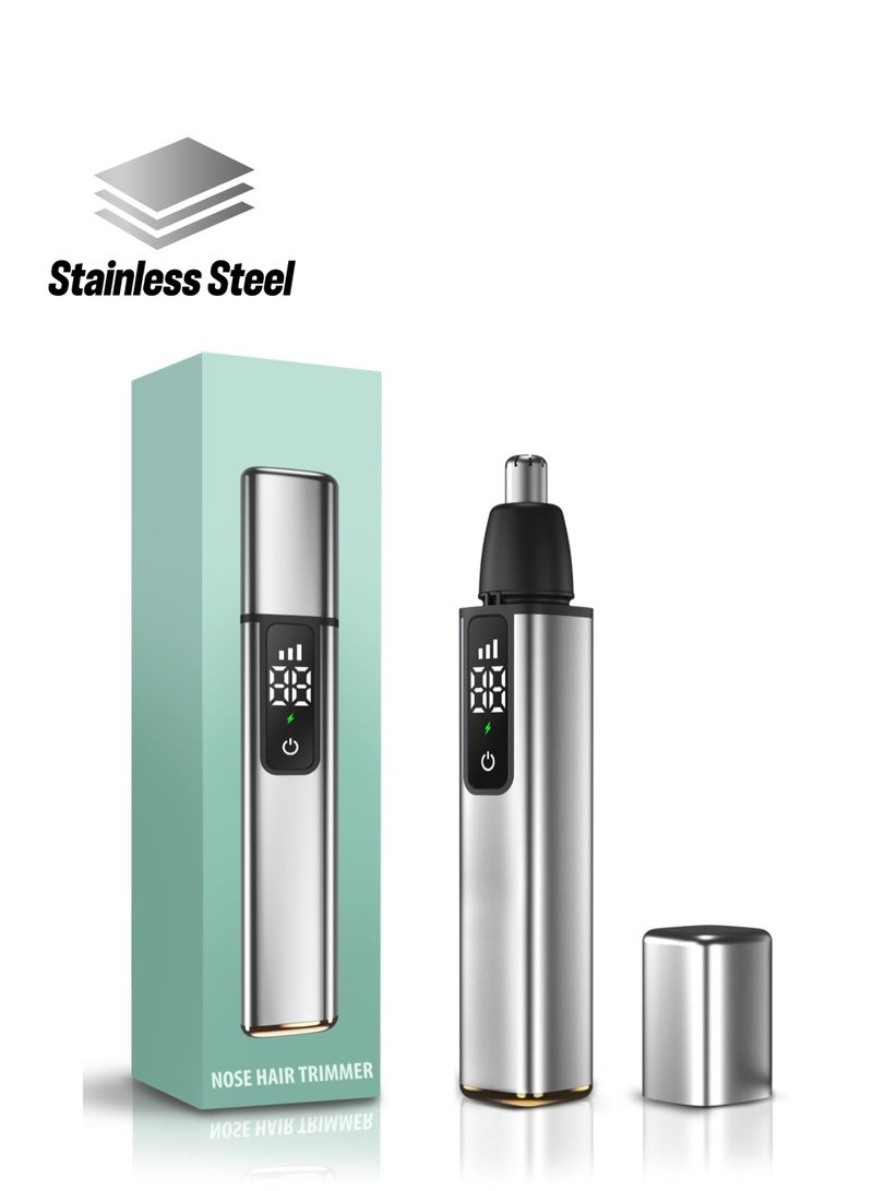 SOLARAE Ear and Nose Trimmer for Men, 2024 Professional USB Rechargeable Nose Hair Trimmer for Men and Women, Painless Waterproof Eyebrow Facial Hair Removal Nose Clipper - Image 1