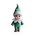 WULEEUPER Tiny Baby Elf Doll Christmas Miniature Elf Decoration Newborn Gift Baby Grow Dolls with Feet and Shoes Green - Image 3