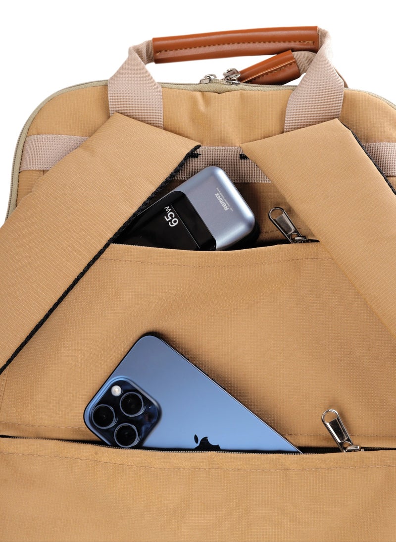 Lupo bianco - Elegant Backpack - Beige - Image 1