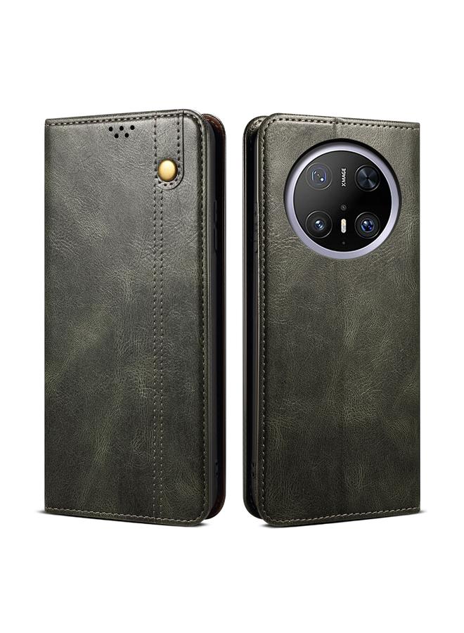 اس-توب جراب لهاتف Huawei Mate 70 5G جراب هاتف جلدي من الشمع الزيتي بنمط حصان مجنون - Image 1