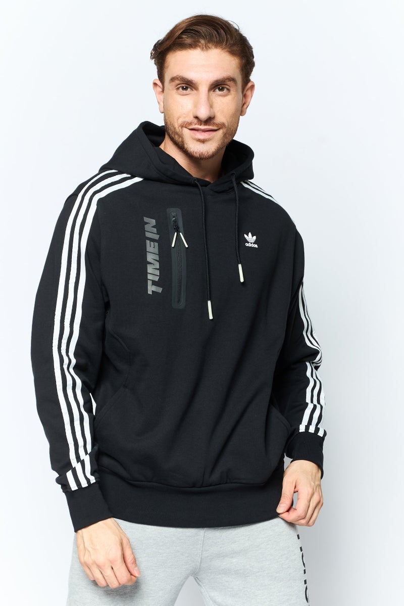 adidas Originals Men Sportswear Fit Brand Logo Training Hoodies, Black  - Image 1