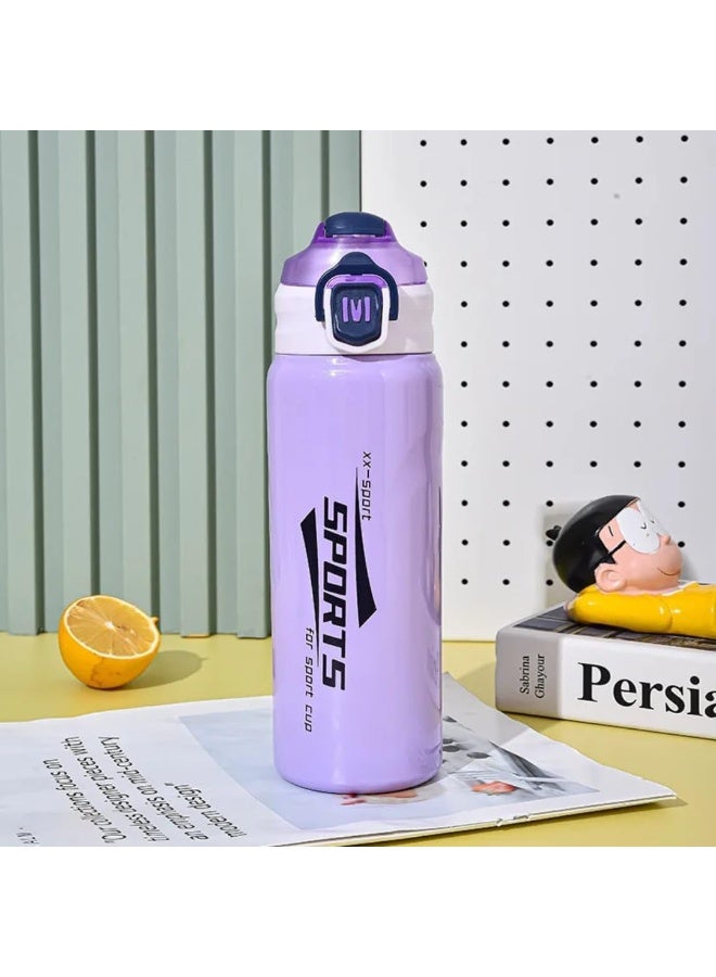 سبورتس زجاجة مياه رياضية ، حافظة للحرارة ، متعددة الألوان ، مقاومة للتسرب، بغطاء قفل آمن - Image 3