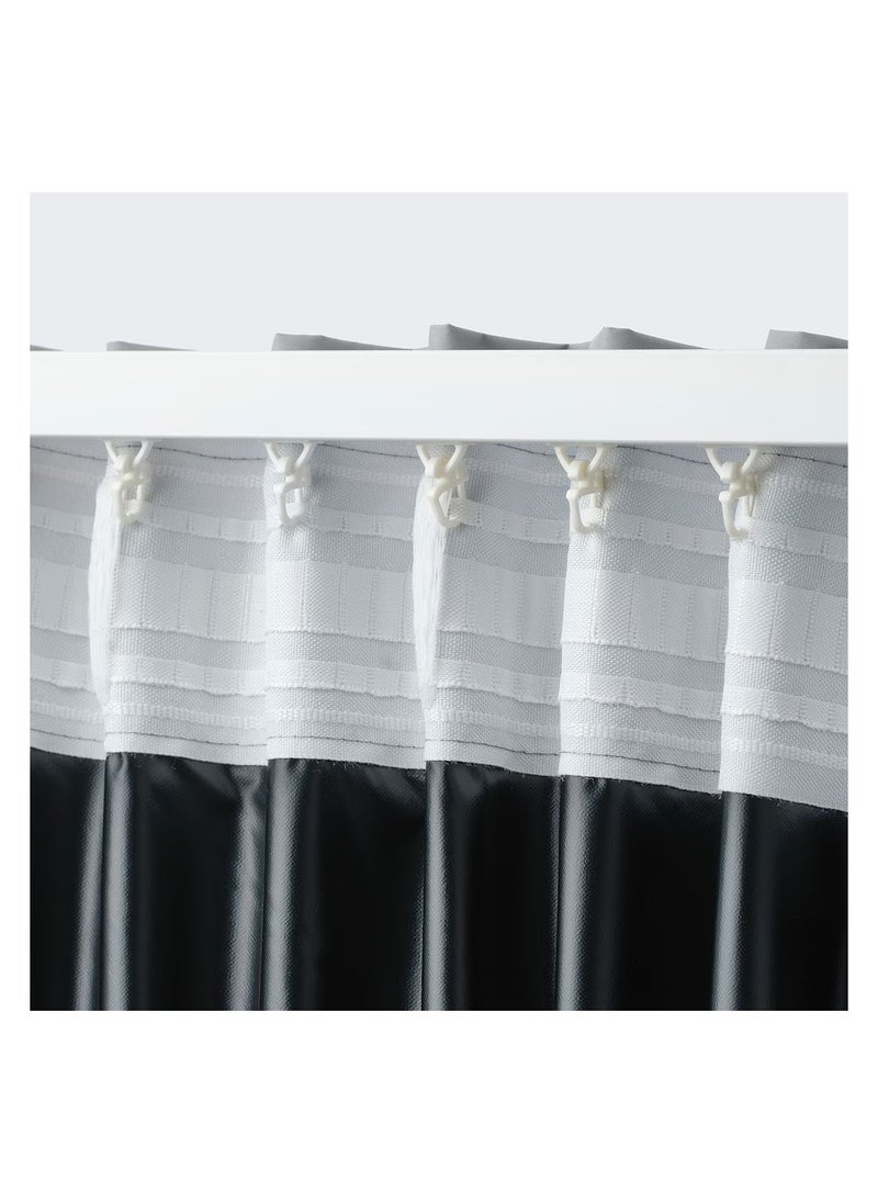 Generic - Block-out Curtain Polyester Fabric Blocks Light and Completely Darkens Light Grey 210x300 cm - Image 1