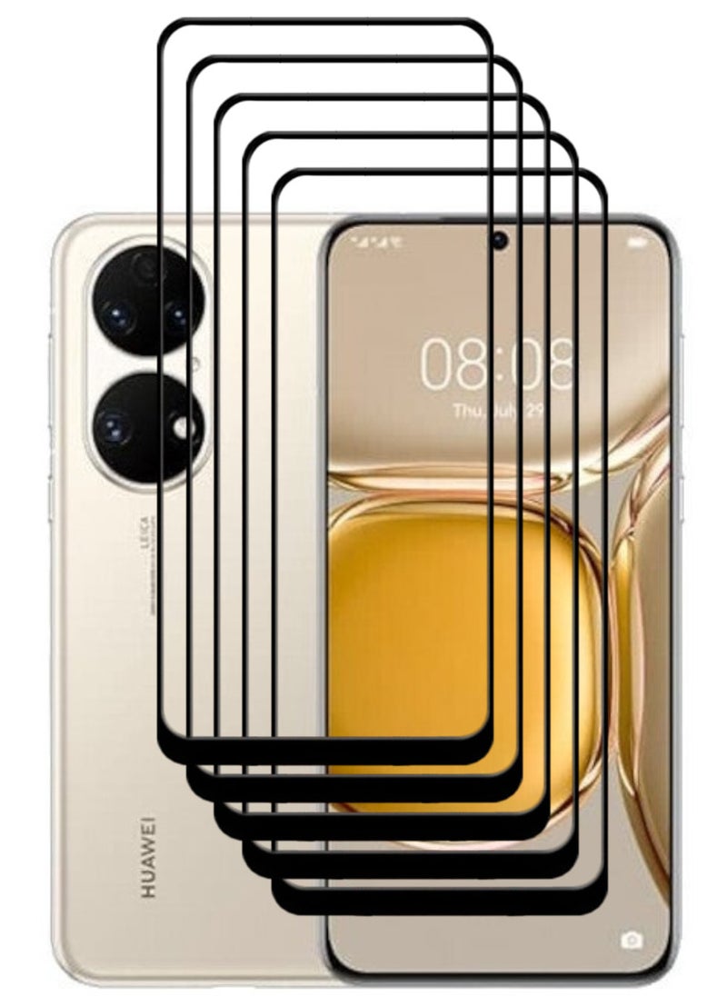 ACLIX 5 Pieces Antistatic ESD Dustproof Premium Quality High Definition Tempered Glass Screen Protector Designed For Huawei P50 - Image 1