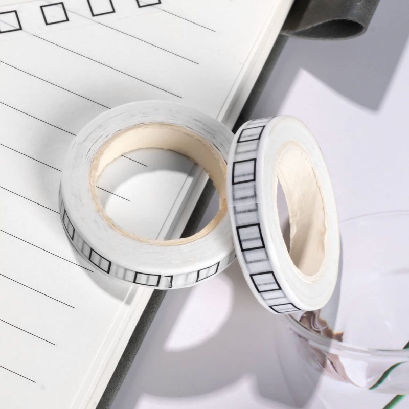 Nuomi 6 Pcs Checkbox Washi Tape  8Mm Thin Self Adhesive Craft Planner Tape For Home  School  Office  Diy  Scrapbooking  Gift Wrapping  Photos - Image 2