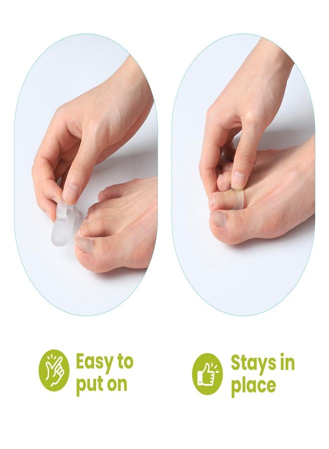 Bukihome Hammertoe Corrector Gel Toe Straighteners - 12 pcs Support Crest for Women & Men - Realign Bent, Crooked, Curled, Claw, Hammer Toes - Clear,Single Loop - Image 5