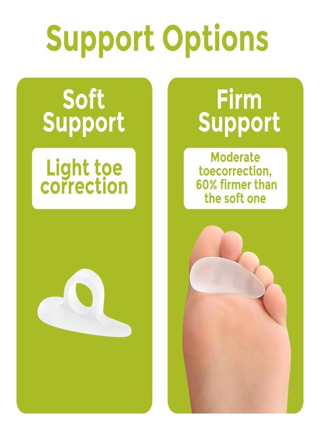 Bukihome Hammertoe Corrector Gel Toe Straighteners - 12 pcs Support Crest for Women & Men - Realign Bent, Crooked, Curled, Claw, Hammer Toes - Clear,Single Loop - Image 2
