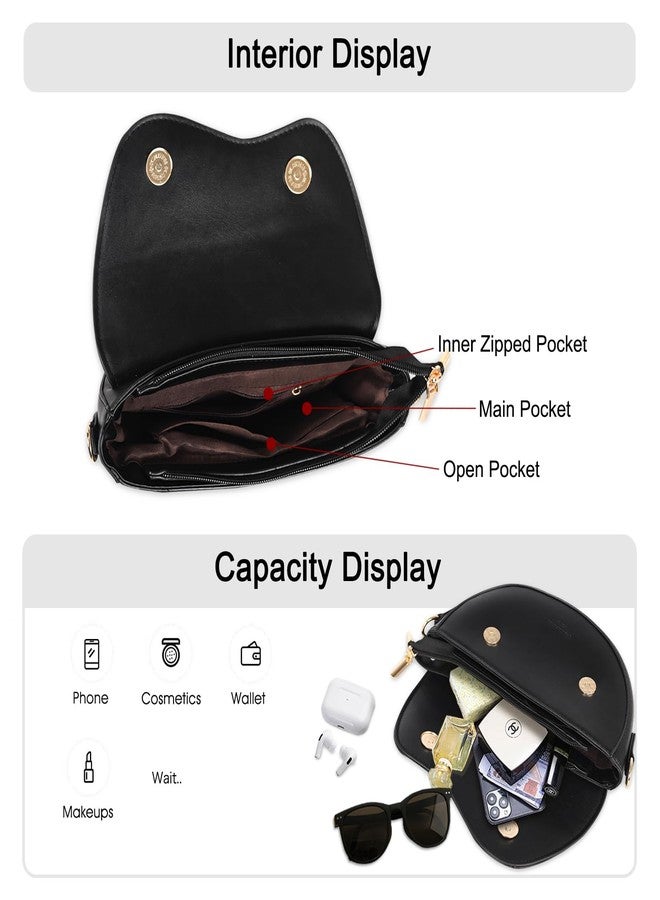 EXTREE crossbody Bags for Women,Trendy Shoulder Vegan Leather Handbags, Satchel Purse with Adjustable Wide Vintage Strap - Image 5